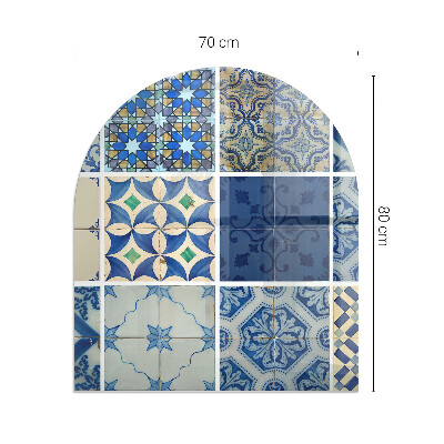 Protecție sub sobă semi-ovală Modele de plăci ceramice