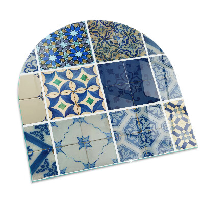 Protecție sub sobă semi-ovală Modele de plăci ceramice