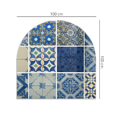 Protecție sub sobă semi-ovală Modele de plăci ceramice