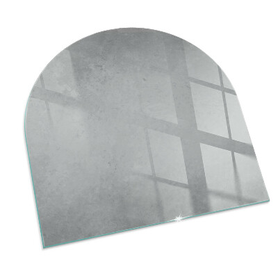 Sticlă sub șemineu semi-oval Textură de beton cu efect