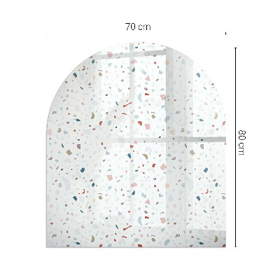 Sticlă sub șemineu semi-oval Model cu forme mici