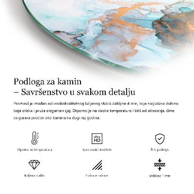 Sticlă sub șemineu semi-oval Textură de fundal abstractă
