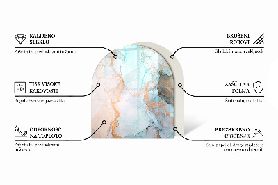 Sticlă sub șemineu semi-oval Textură de fundal abstractă