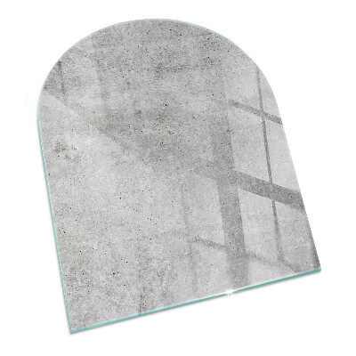 Protecție sub sobă semi-ovală Textură de beton brut
