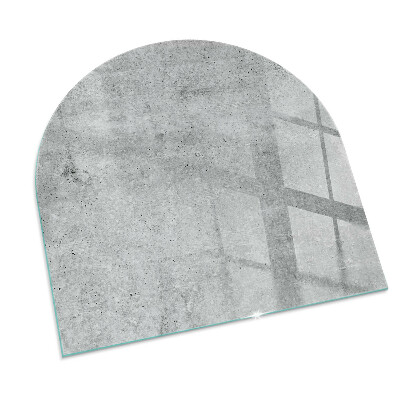 Protecție sub sobă semi-ovală Textură de beton brut