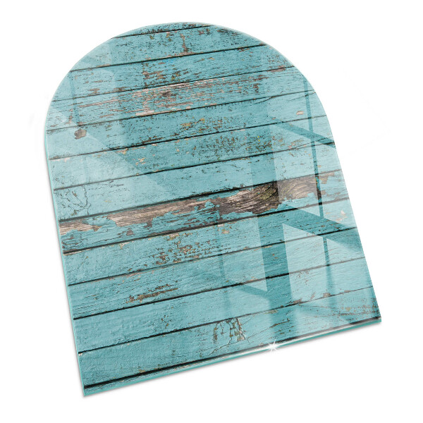 Sticlă sub șemineu semi-oval Plăci în stil rustic