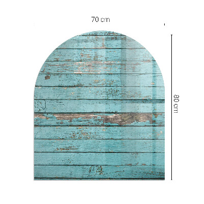 Sticlă sub șemineu semi-oval Plăci în stil rustic