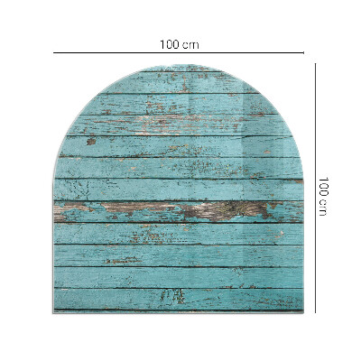 Sticlă sub șemineu semi-oval Plăci în stil rustic
