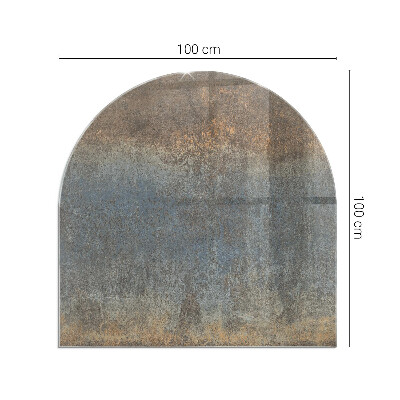 Protecție sub sobă semi-ovală Model de textură abstractă
