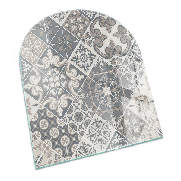 Protecție sub sobă semi-ovală Model decorativ de mozaic