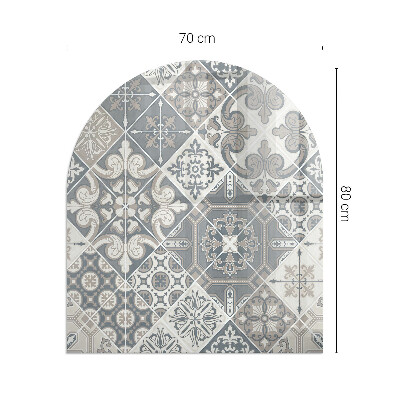 Protecție sub sobă semi-ovală Model decorativ de mozaic