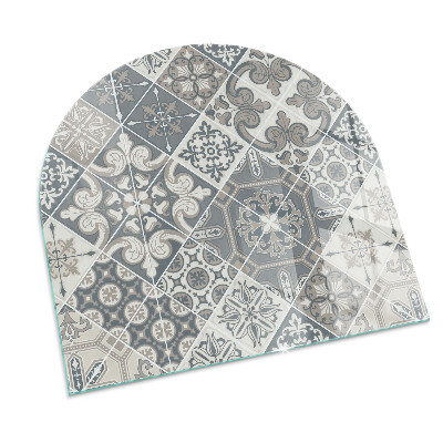 Protecție sub sobă semi-ovală Model decorativ de mozaic