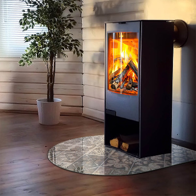 Protecție sub sobă semi-ovală Model decorativ de mozaic