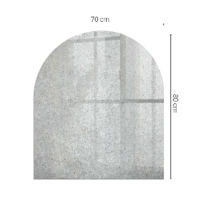 Sticlă sub șemineu semi-oval Textură de beton brut