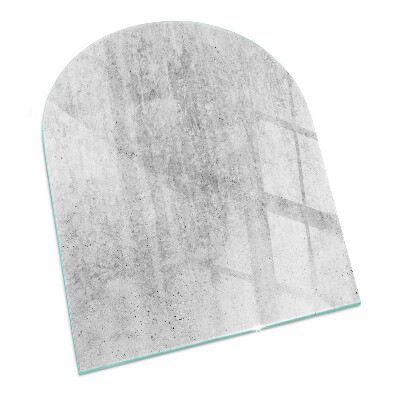 Protecție sub sobă semi-ovală Textură de beton brut