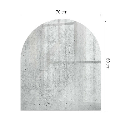 Protecție sub sobă semi-ovală Textură de beton brut