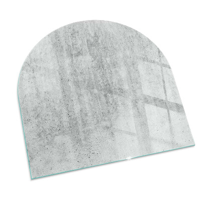 Protecție sub sobă semi-ovală Textură de beton brut