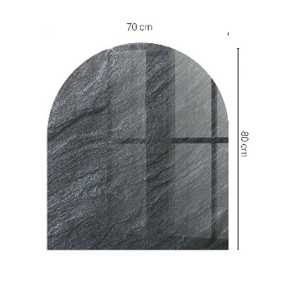Sticlă sub șemineu semi-oval Textura suprafeței pietrei