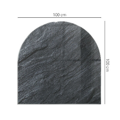 Sticlă sub șemineu semi-oval Textura suprafeței pietrei