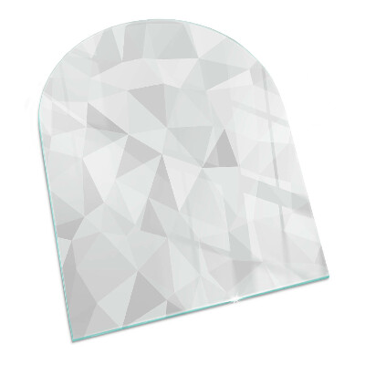 Protecție sub sobă semi-ovală Model geometric abstract