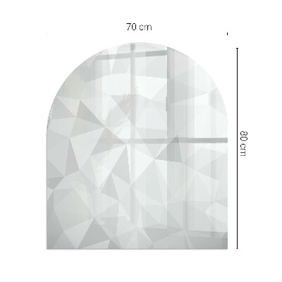 Protecție sub sobă semi-ovală Model geometric abstract