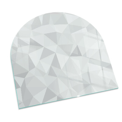 Protecție sub sobă semi-ovală Model geometric abstract