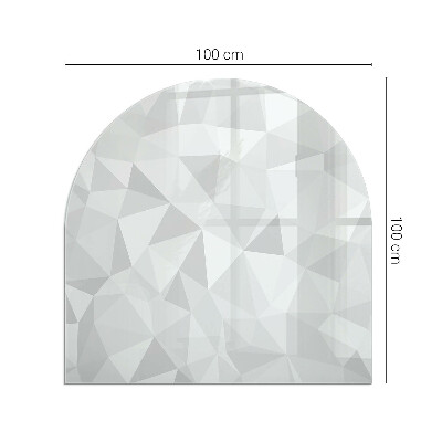 Protecție sub sobă semi-ovală Model geometric abstract