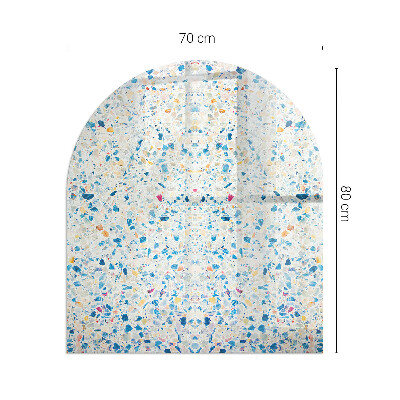 Protecție sub sobă semi-ovală Model de textură abstractă