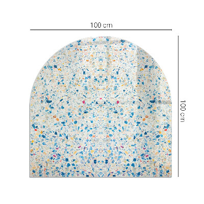 Protecție sub sobă semi-ovală Model de textură abstractă