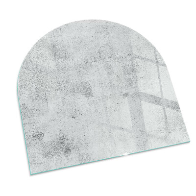 Sticlă sub șemineu semi-oval Textură de beton brut