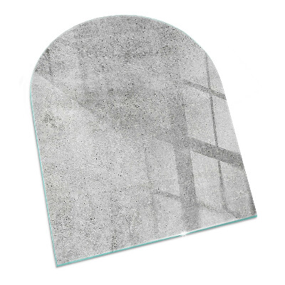 Protecție sub sobă semi-ovală Textură de beton brut