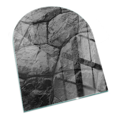 Sticlă sub șemineu semi-oval Model de piatră naturală