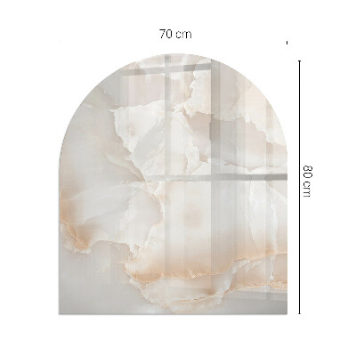 Sticlă sub șemineu semi-oval Model de piatră naturală