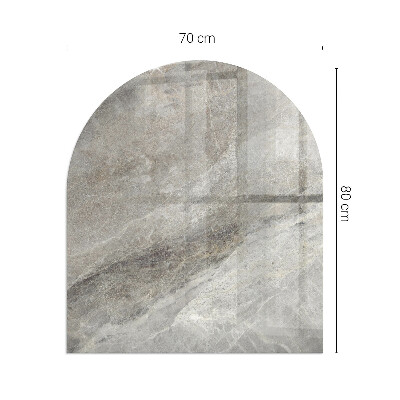 Sticlă sub șemineu semi-oval Model de piatră naturală