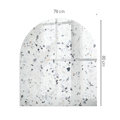 Protecție sub sobă semi-ovală Model de piatră cu particule