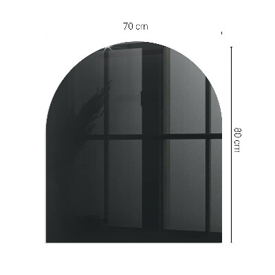 Sticlă sub șemineu semi-oval Culoare Grafit închis