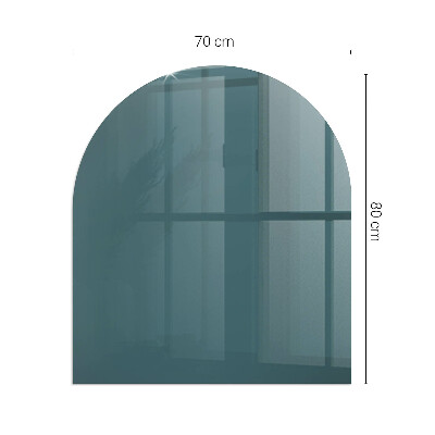 Protecție sub sobă semi-ovală Culoarea mării