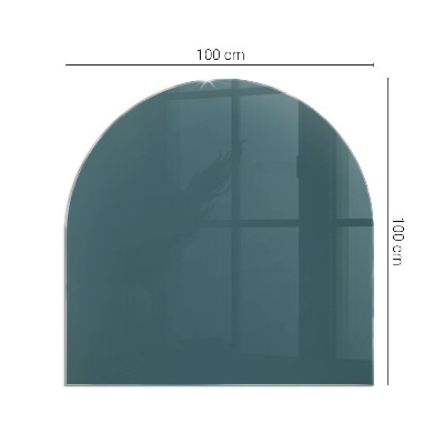Protecție sub sobă semi-ovală Culoarea mării