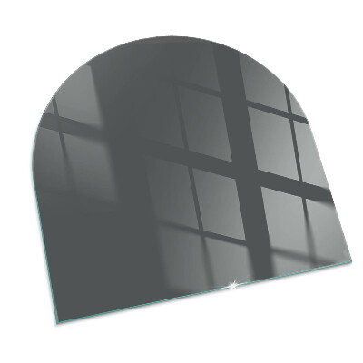 Sticlă sub șemineu semi-oval Culoare Gri-maro