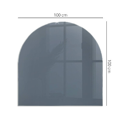 Sticlă sub șemineu semi-oval Culoare Albastru închis