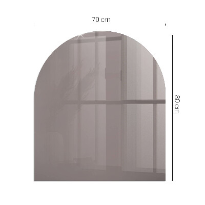 Sticlă sub șemineu semi-oval Culoare bej
