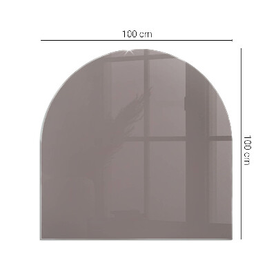 Sticlă sub șemineu semi-oval Culoare bej