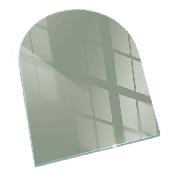 Sticlă sub șemineu semi-oval Culoare gri-verde