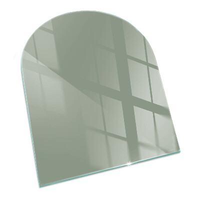 Sticlă sub șemineu semi-oval Culoare gri-verde