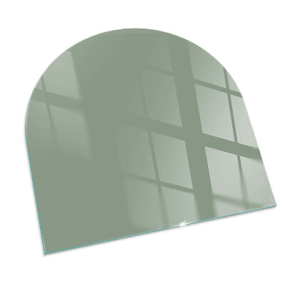 Sticlă sub șemineu semi-oval Culoare gri-verde