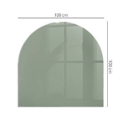 Sticlă sub șemineu semi-oval Culoare gri-verde