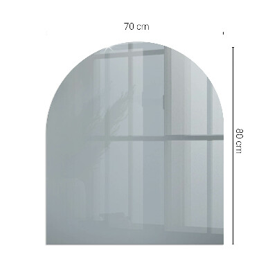 Sticlă sub șemineu semi-oval Culoare Gri