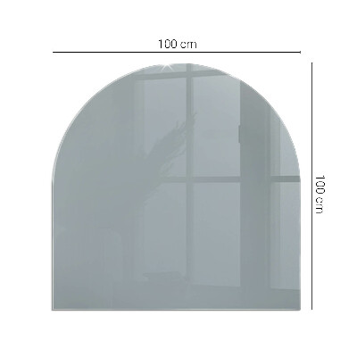 Sticlă sub șemineu semi-oval Culoare Gri