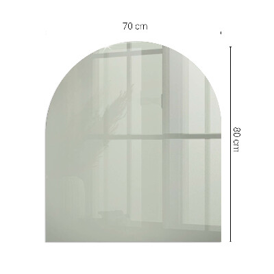 Protecție sub sobă semi-ovală Culoare Gri-verde