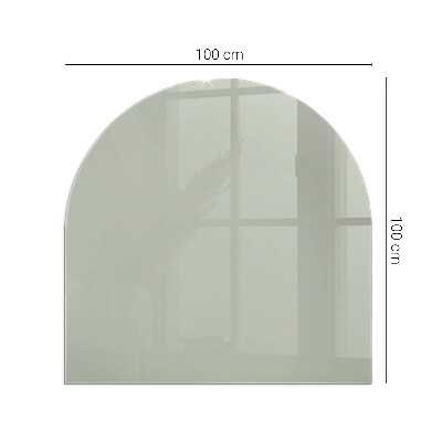 Protecție sub sobă semi-ovală Culoare Gri-verde